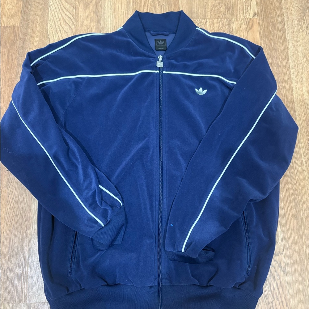 Vintage velvet - Adidas Dark Blue Zip-Up Jacket